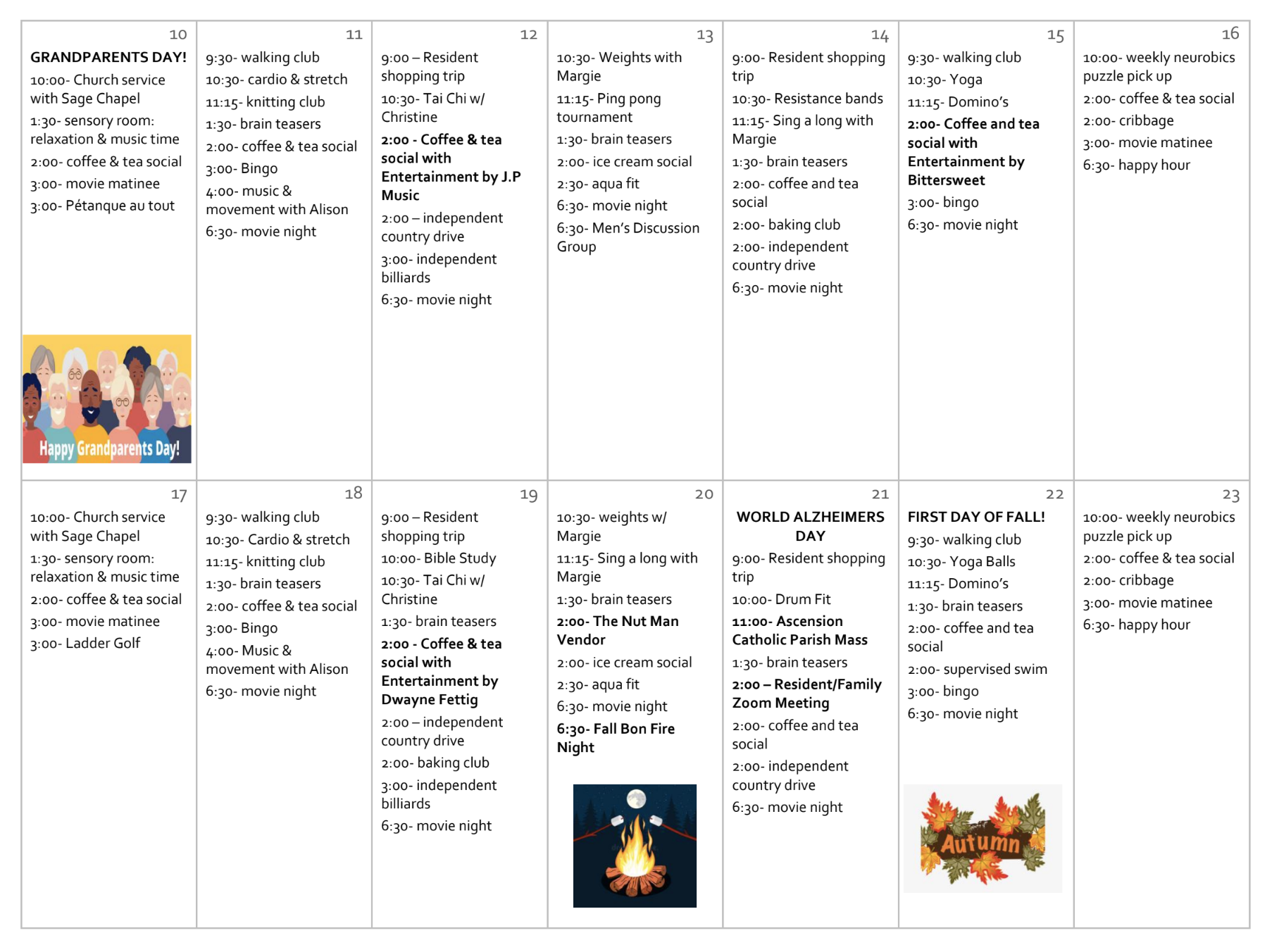 Residence Events Sage Hill Residence Events Sage Hill
