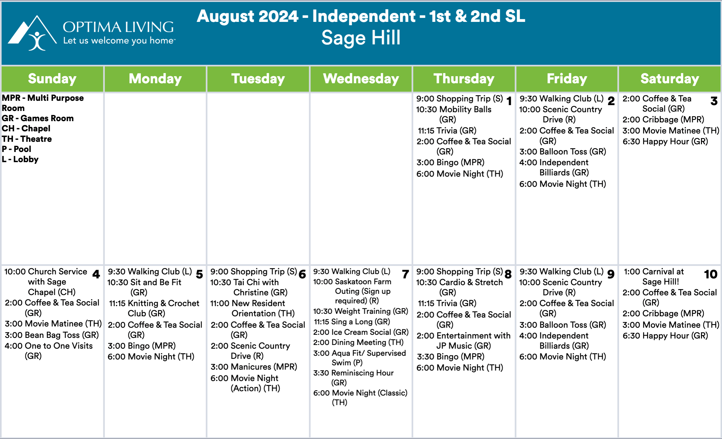 Residence Events Sage Hill Residence Events Sage Hill
